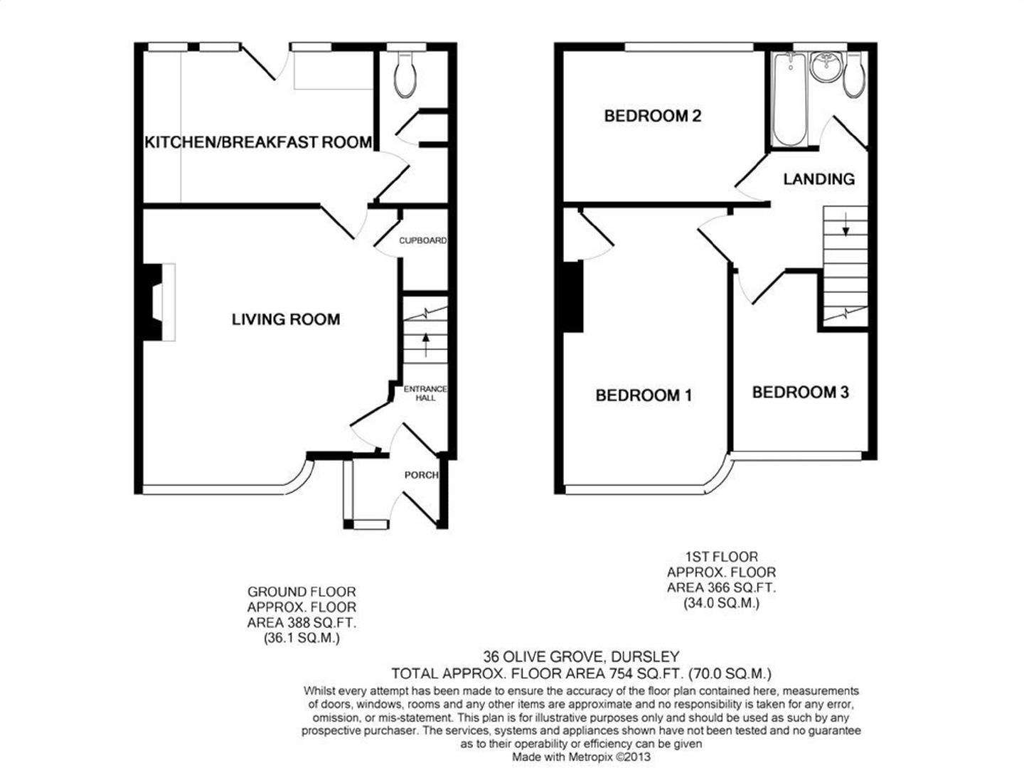 Floorplan for Olive Grove, Dursley