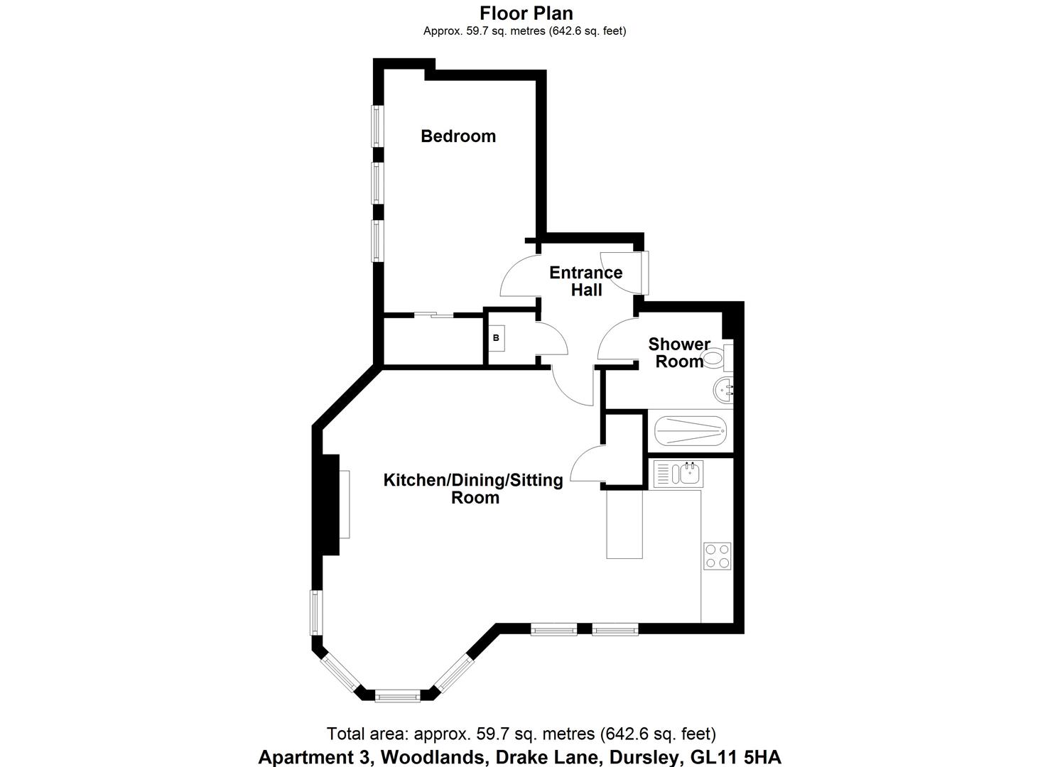 Floorplan for Drake Lane, Dursley