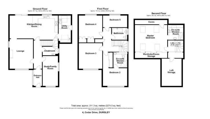 Floorplan for Cedar Drive, Dursley