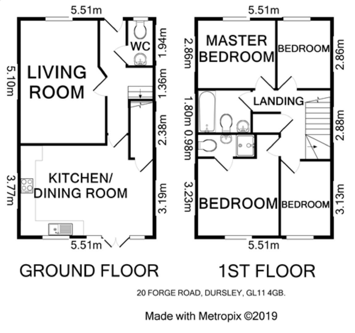 Floorplan for Forge Road, Dursley