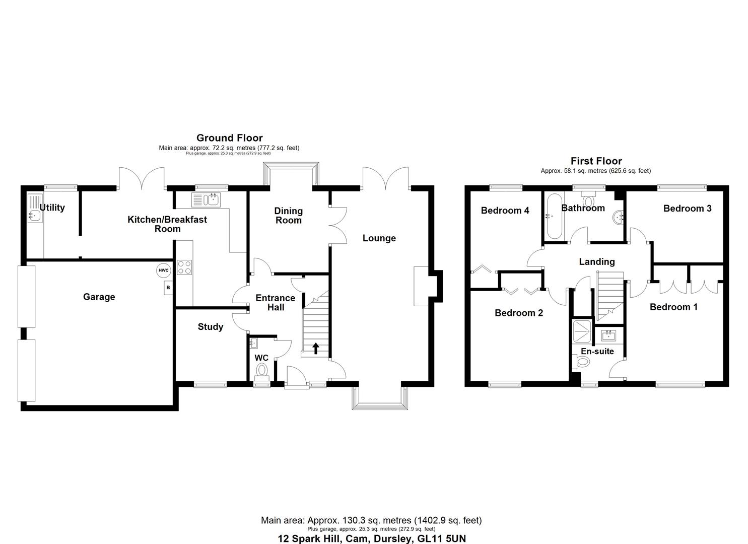 Floorplan for Spark Hill, Cam, Dursley