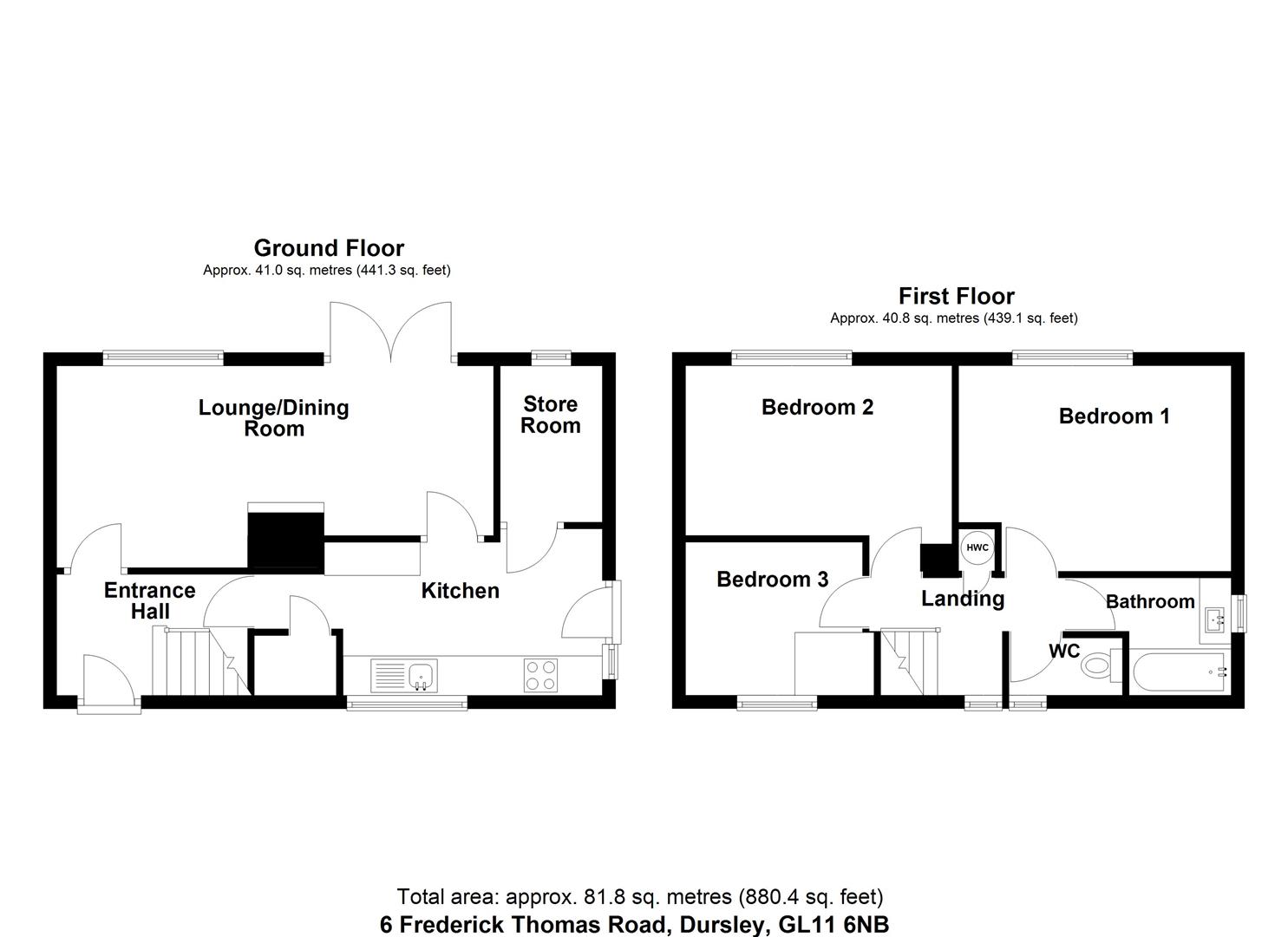 Floorplan for Frederick Thomas Road, Cam