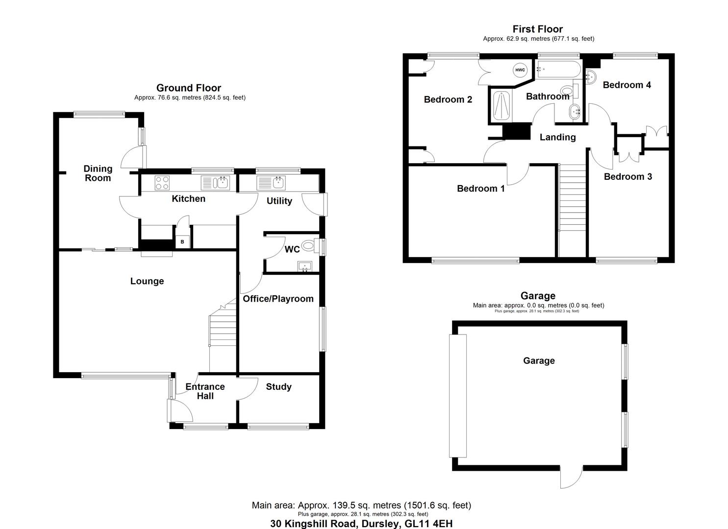 Floorplan for Kingshill Road, Dursley