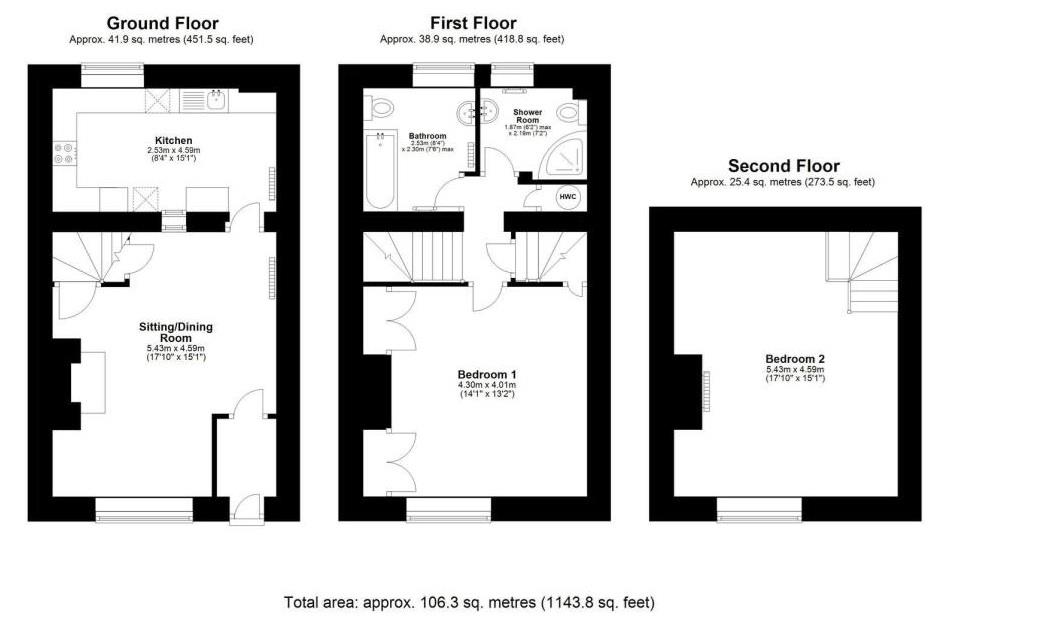 Floorplan for Walk Mill Lane, Kingswood, Wotton-under-Edge