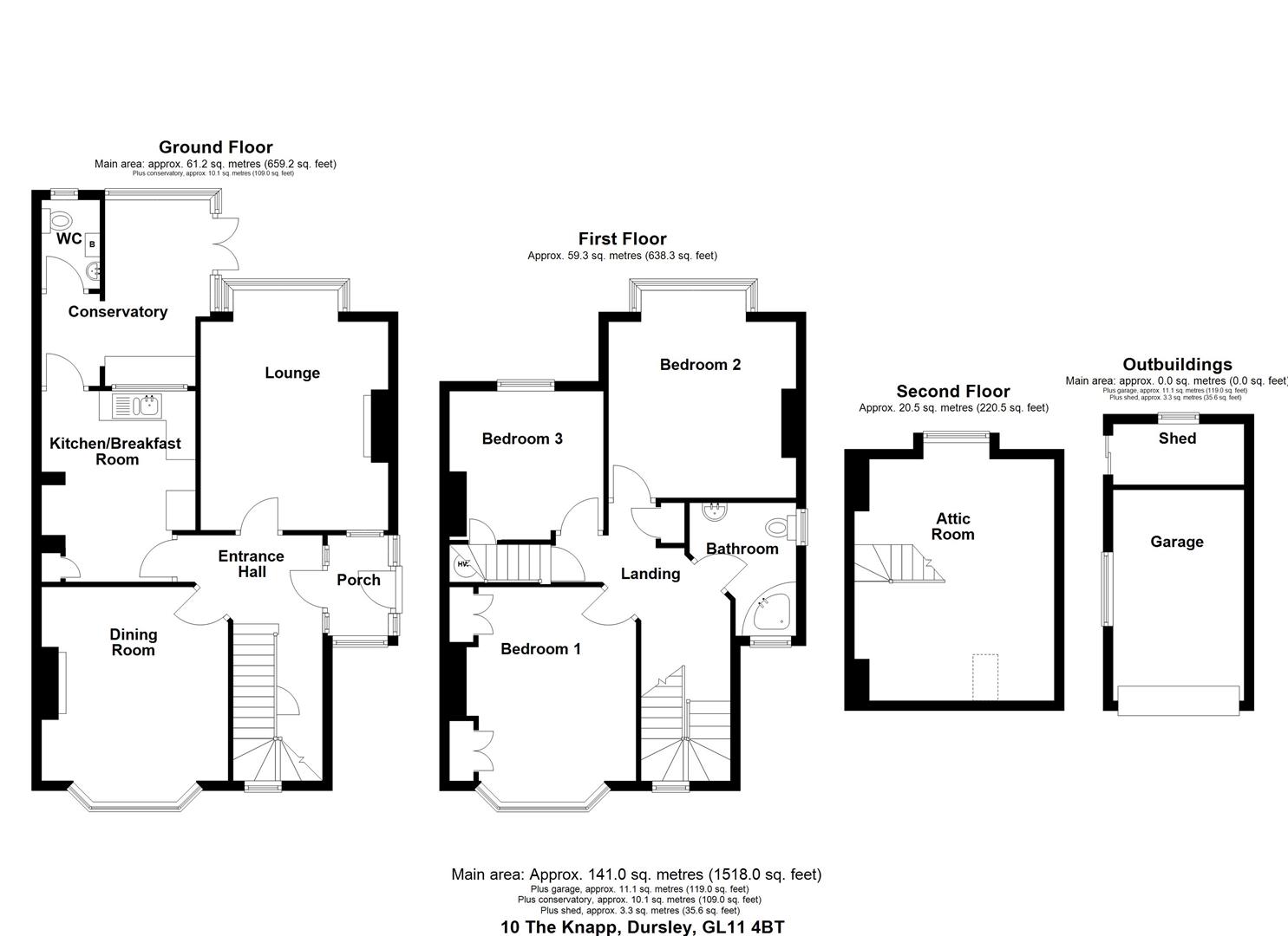 Floorplan for The Knapp, Dursley