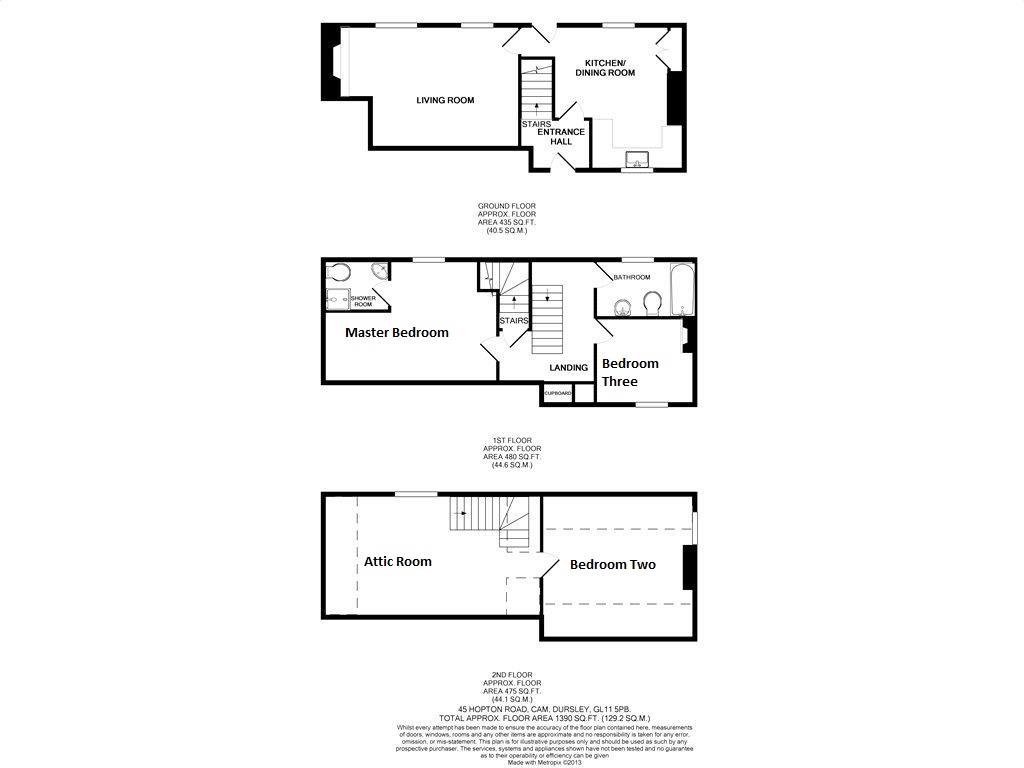 Floorplan for Hopton Road, Cam