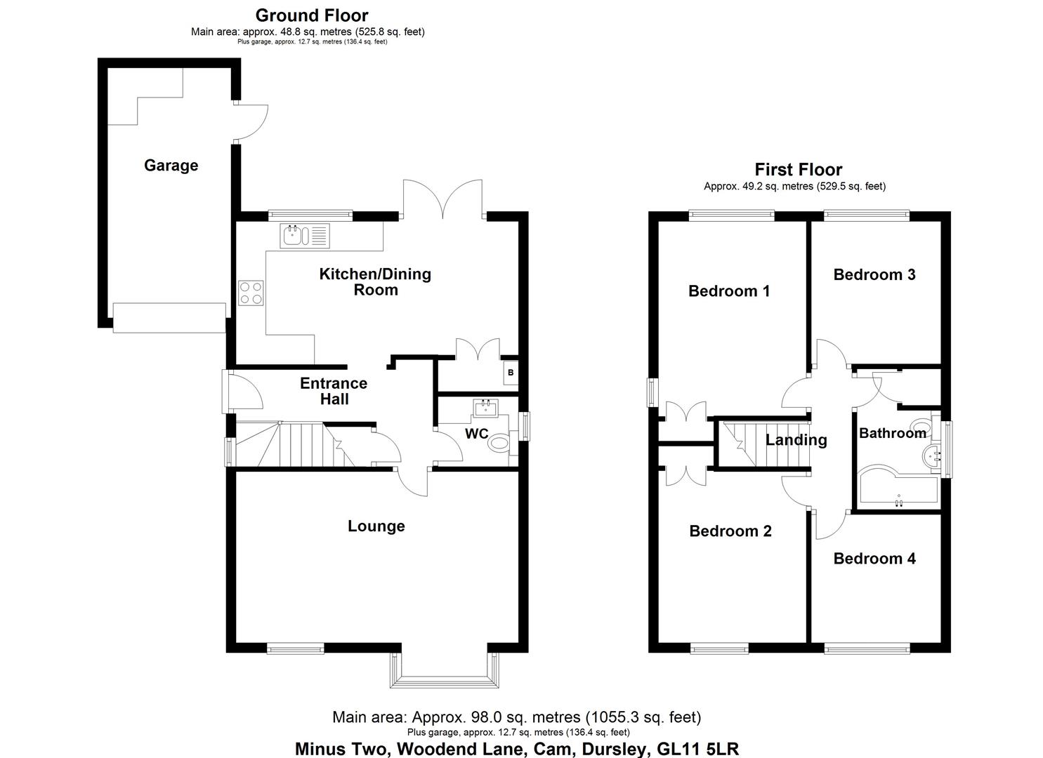 Floorplan for Woodend Lane, Cam