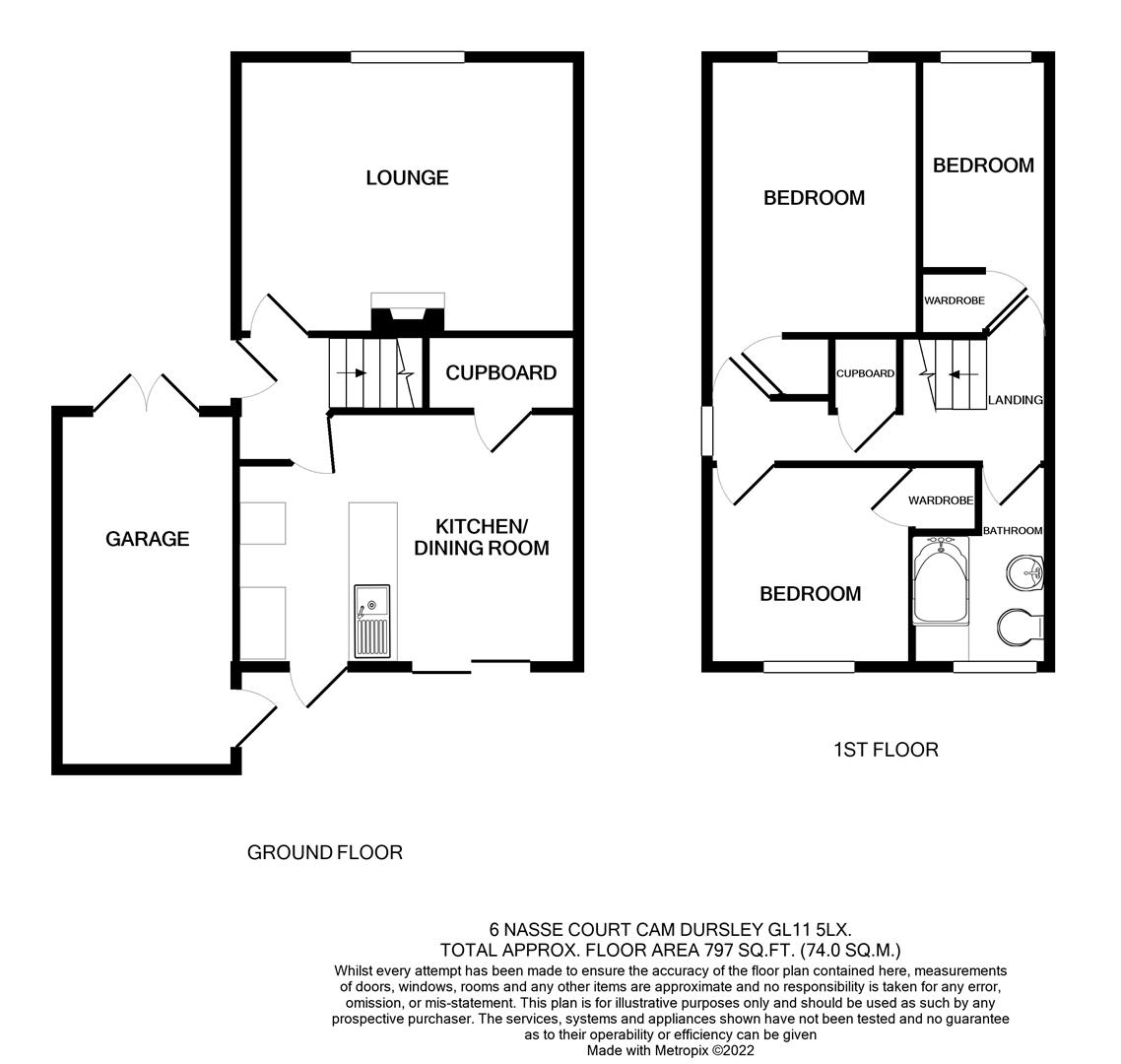 Floorplan for Nasse Court, Cam, Dursley