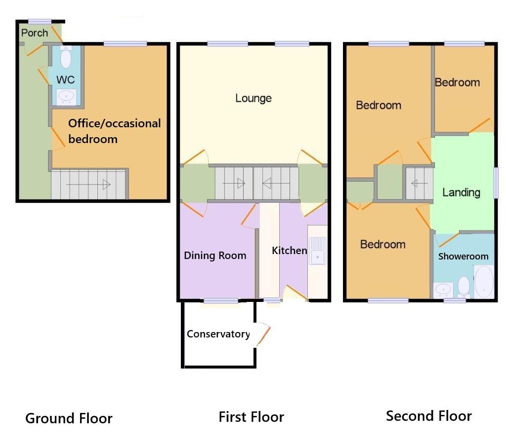 Floorplan for Upper Poole Road, Dursley