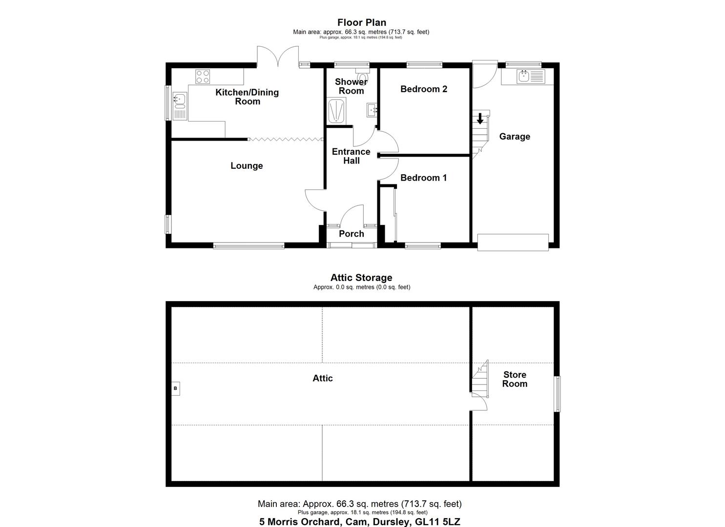Floorplan for Morris Orchard, Cam, Dursley