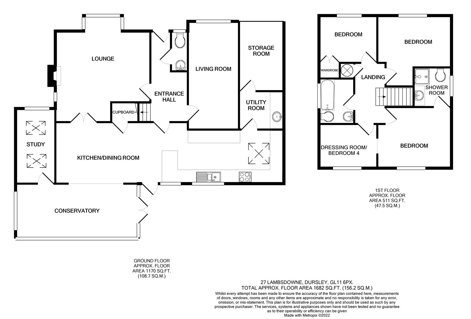 Floorplan for Lambsdowne, Dursley