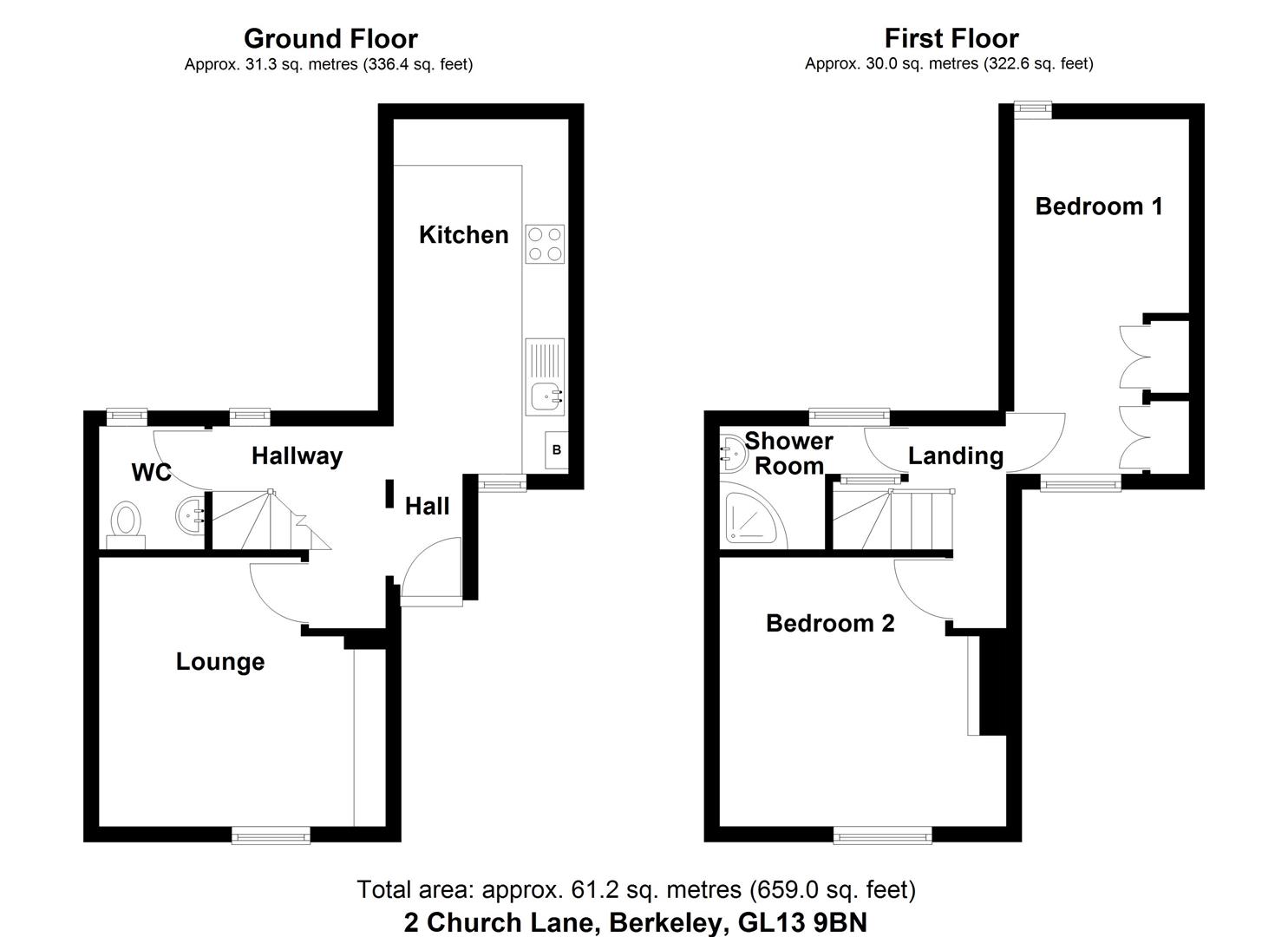 Floorplan for Church Lane, Berkeley