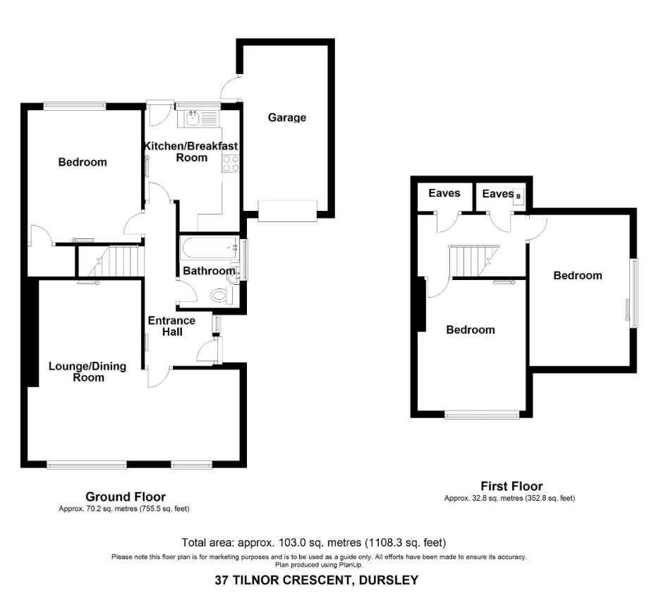 Floorplan for Tilnor Crescent, Norman Hill, Cam