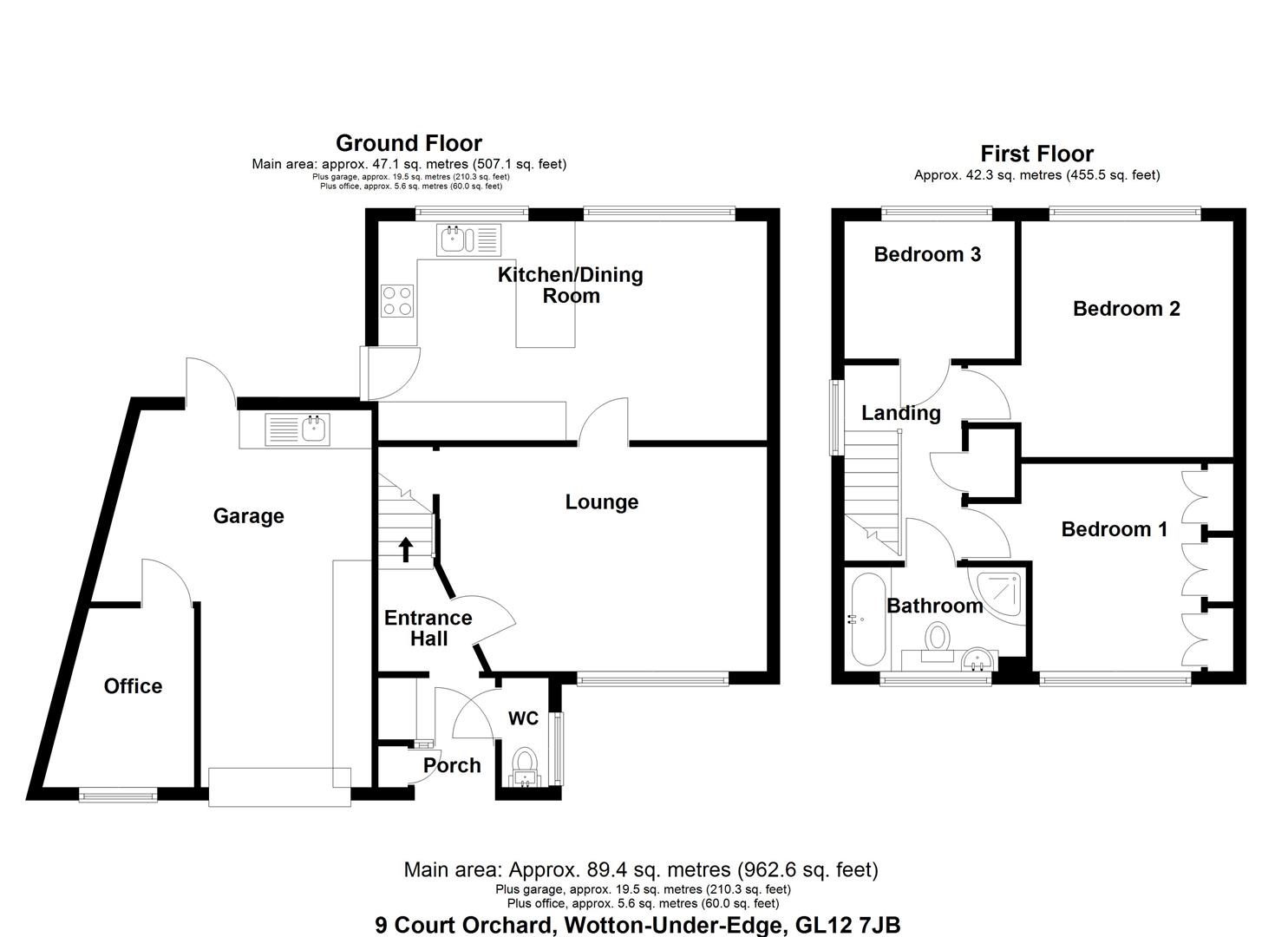 Floorplan for Court Orchard, Wotton-Under-Edge