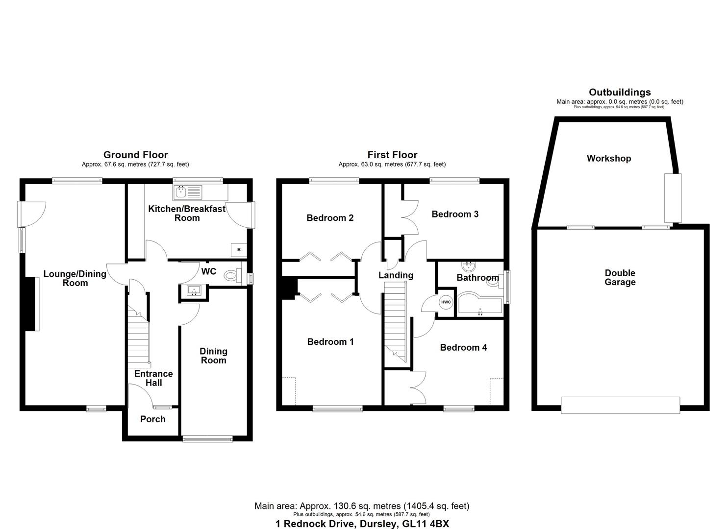 Floorplan for Rednock Drive, Dursley