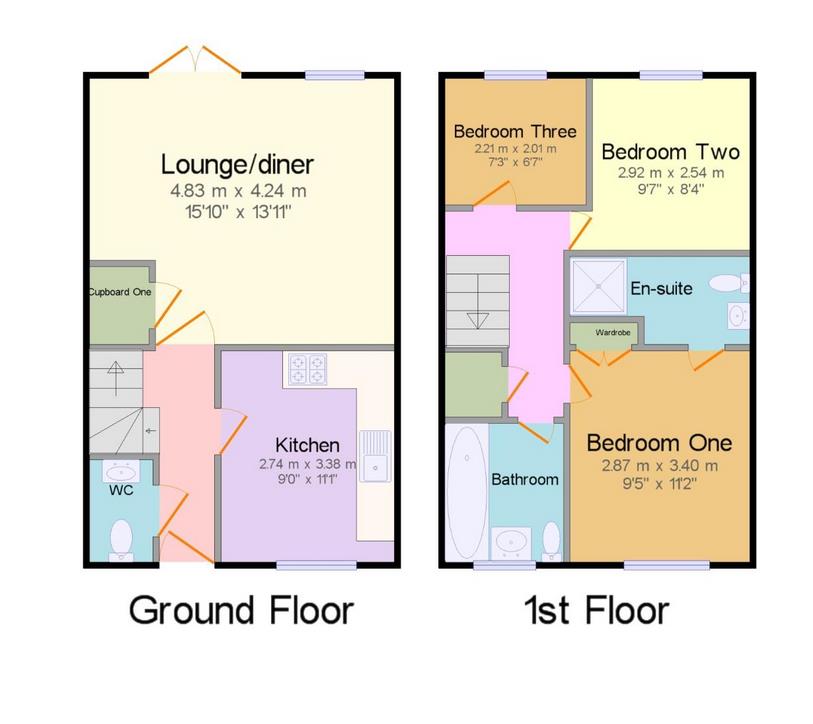 Floorplan for Harrolds Close, Dursley