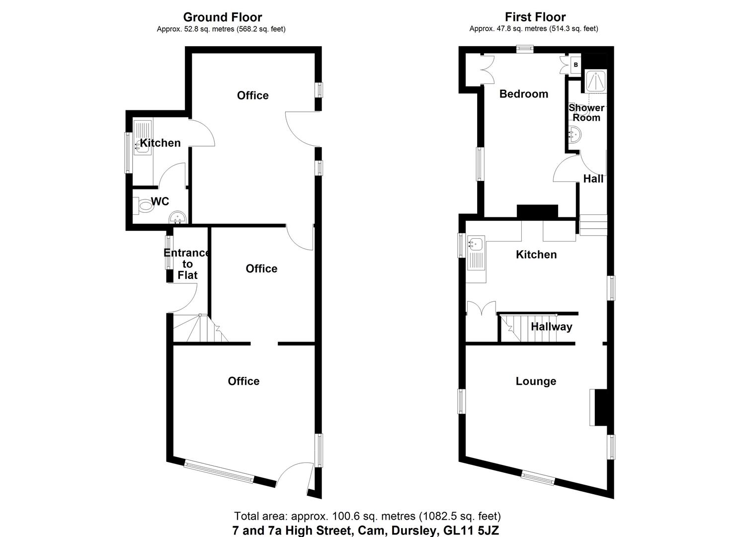 Floorplan for High Street, Cam, Dursley