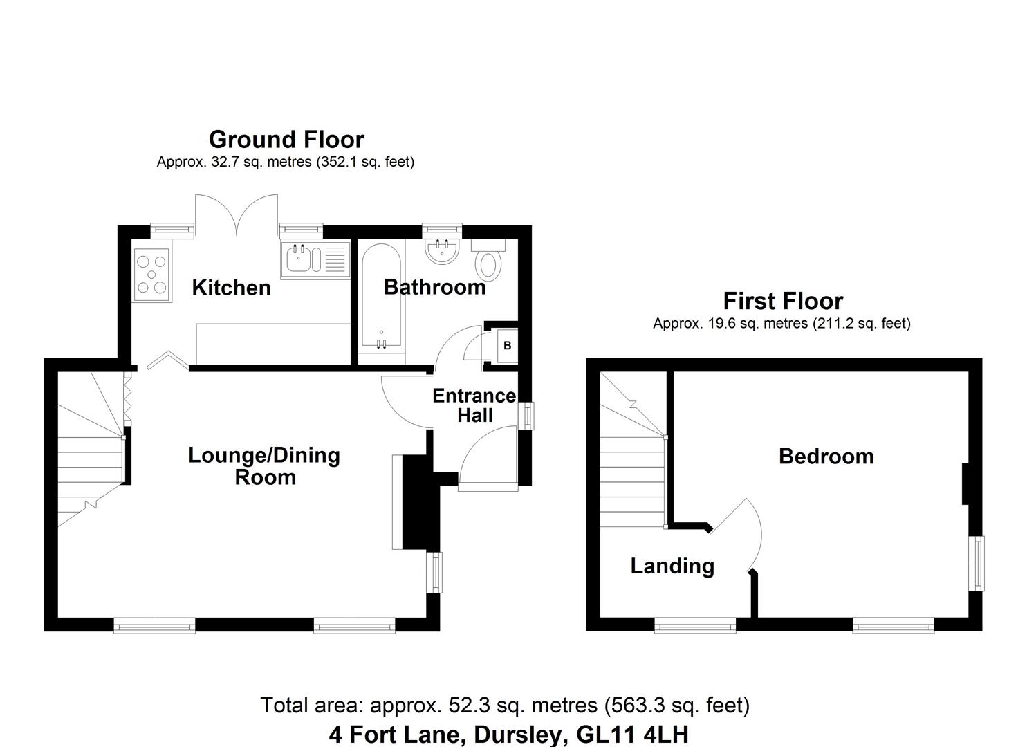 Floorplan for Fort Lane, Dursley