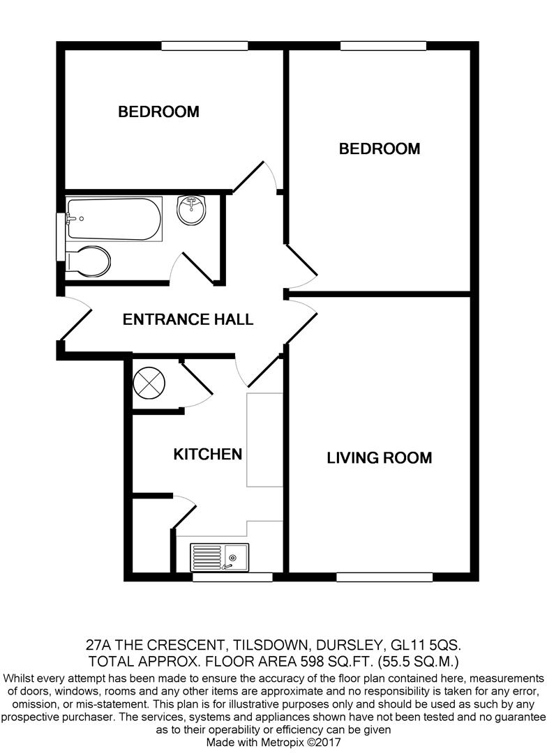 Floorplan for 27a The CrescentCamDursleyGlos
