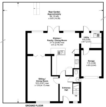 Floorplan for Yellow Hundred Close, Dursley