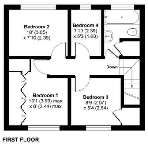 Floorplan for Yellow Hundred Close, Dursley