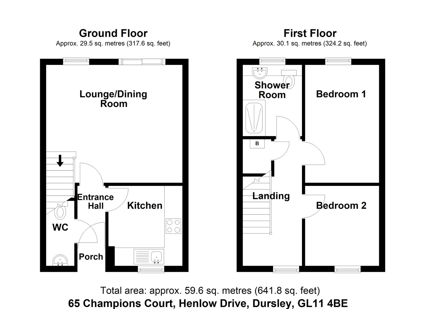 Floorplan for Champions Court, Dursley