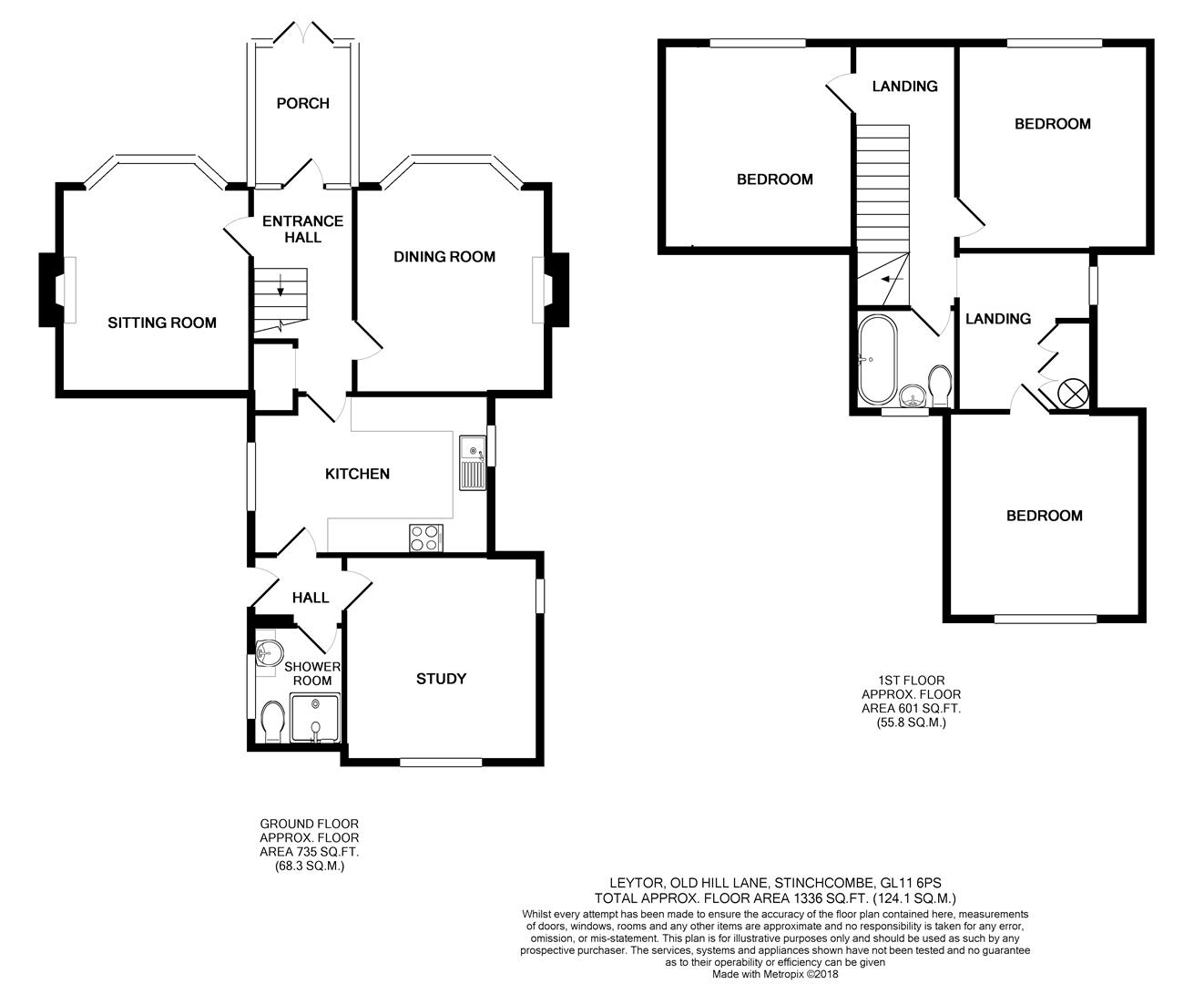 Floorplan for Taits Hill, Stinchcombe