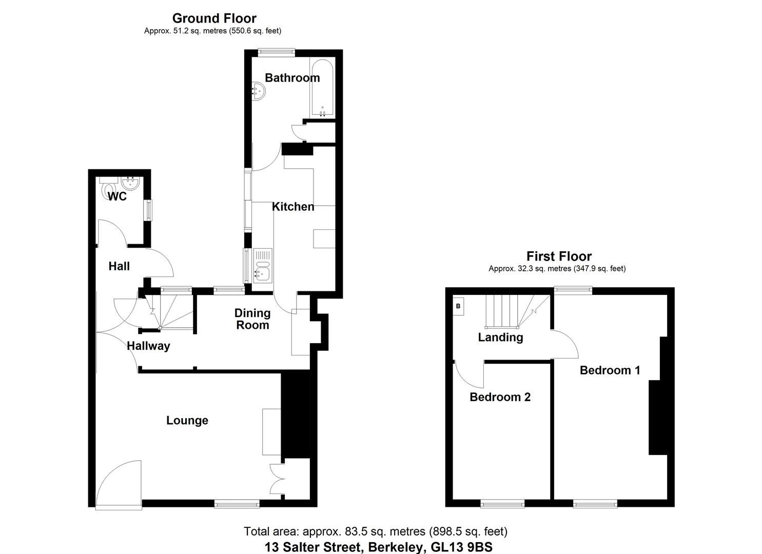 Floorplan for Salter Street, Berkeley