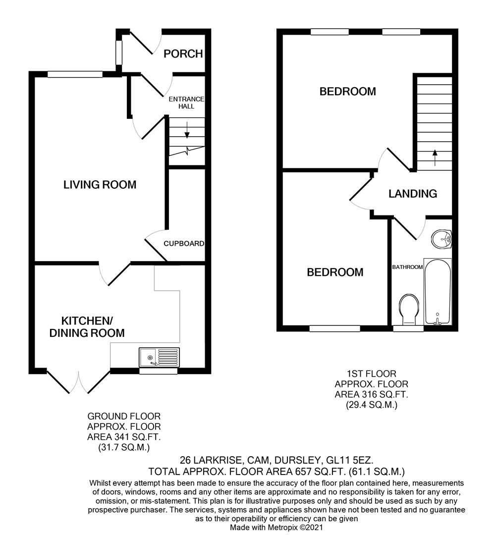 Floorplan for Larkrise, Cam, Dursley