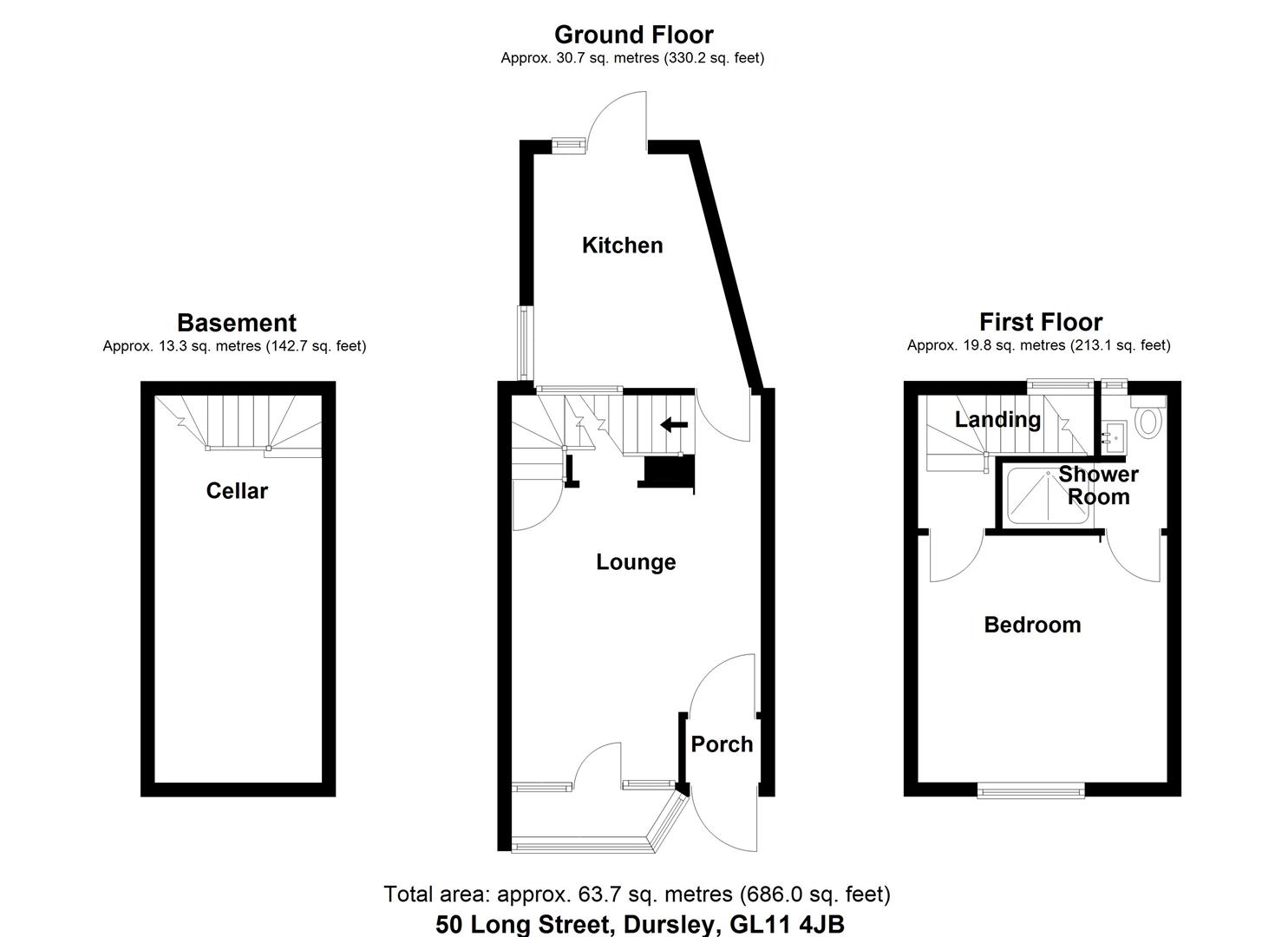 Floorplan for Long Street, Dursley