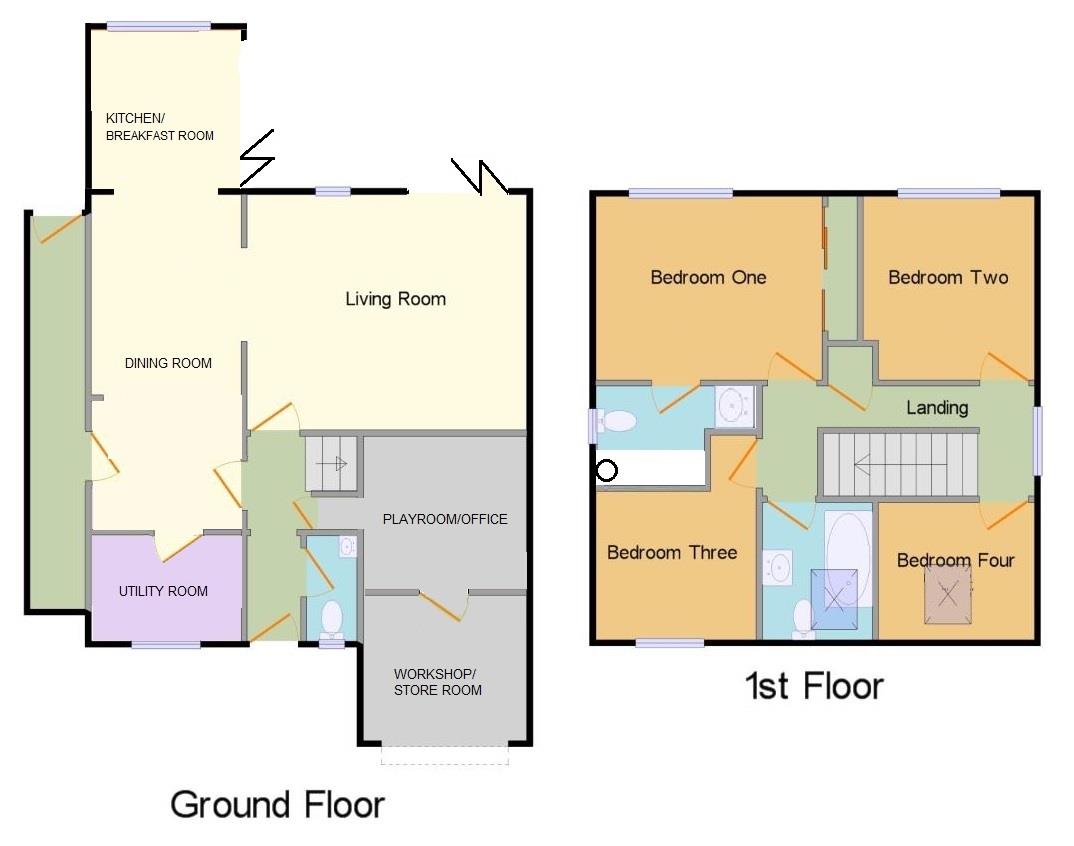 Floorplan for The Hawthorns, Cam, Dursley