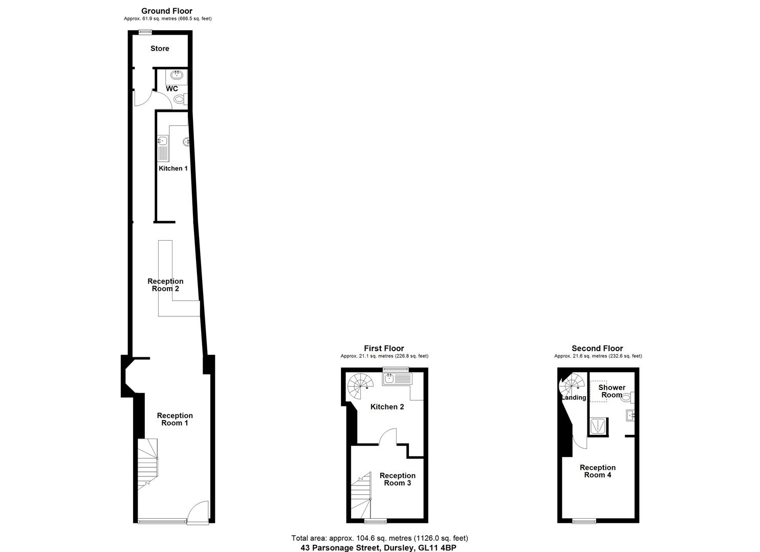 Floorplan for Parsonage Street, Dursley