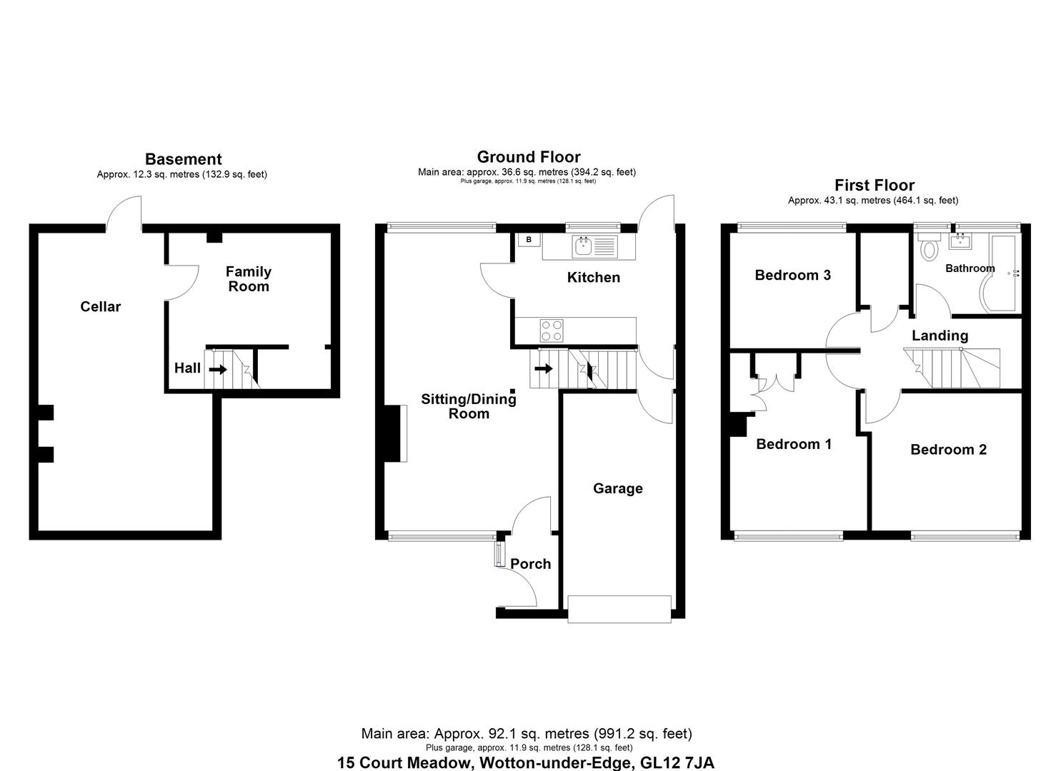 Floorplan for Court Meadow, Wotton-Under-Edge