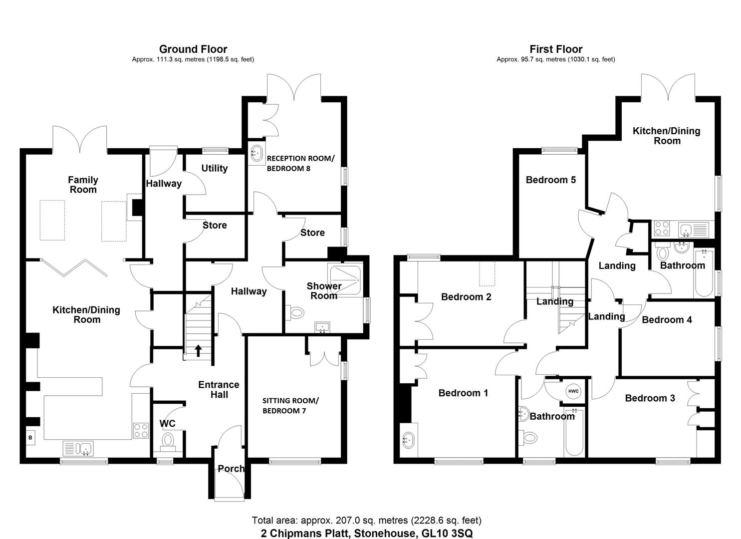 Floorplan for Chipmans Platt, Stonehouse