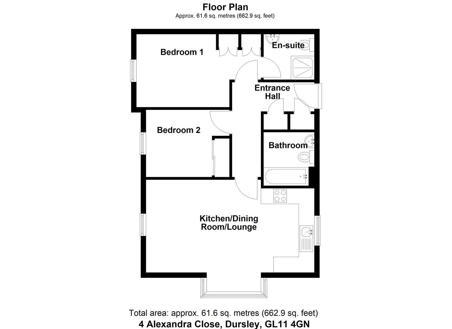 Floorplan for Alexandra Close
