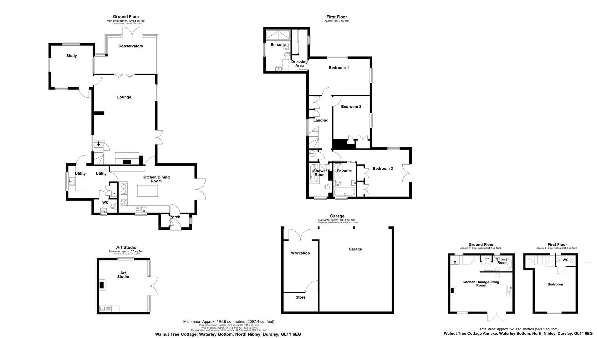 Floorplan for Waterley Bottom, North Nibley