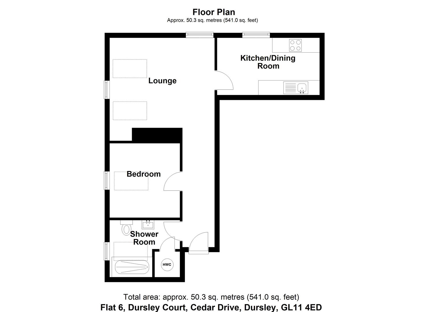 Floorplan for Cedar Drive, Dursley