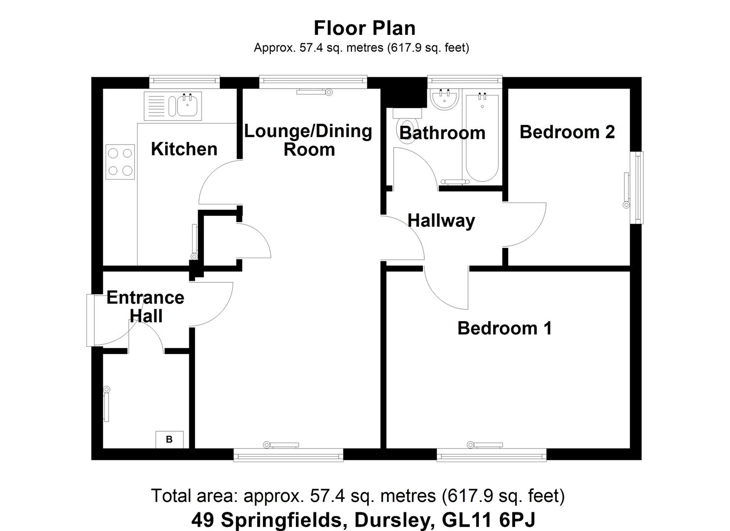 Floorplan for Springfields, Dursley