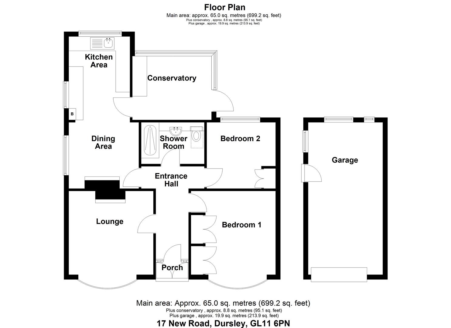 Floorplan for New Road, Dursley