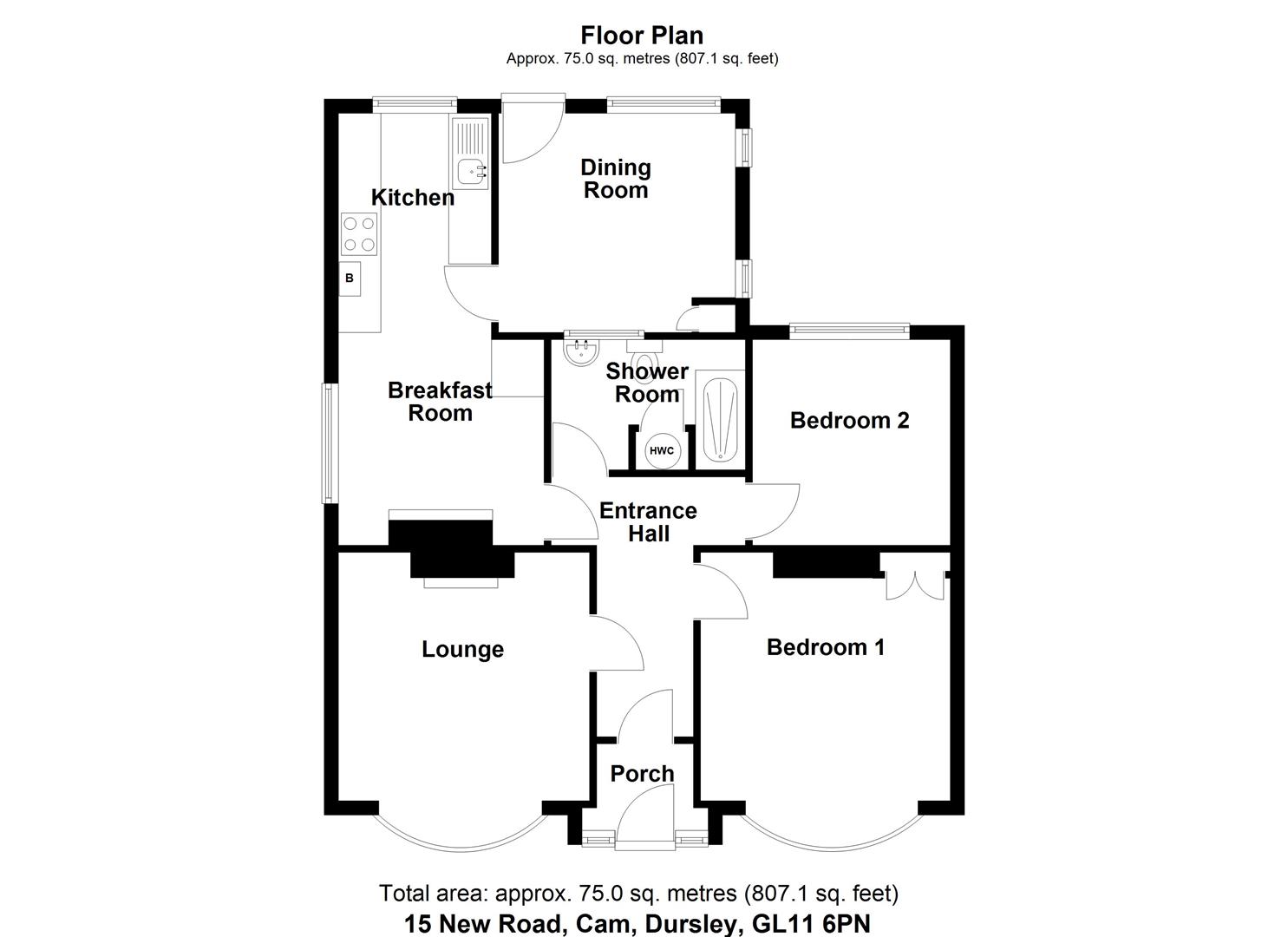 Floorplan for New Road, Dursley