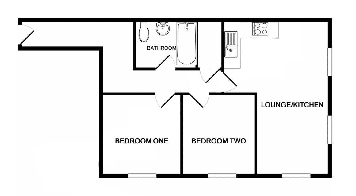 Floorplan for Flat 2, 1a Oldminster Road
