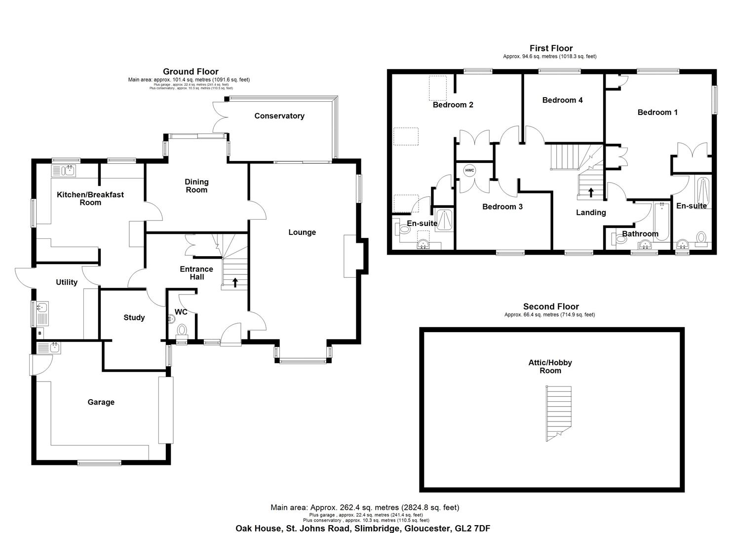 Floorplan for St. Johns Road, Slimbridge, Gloucester