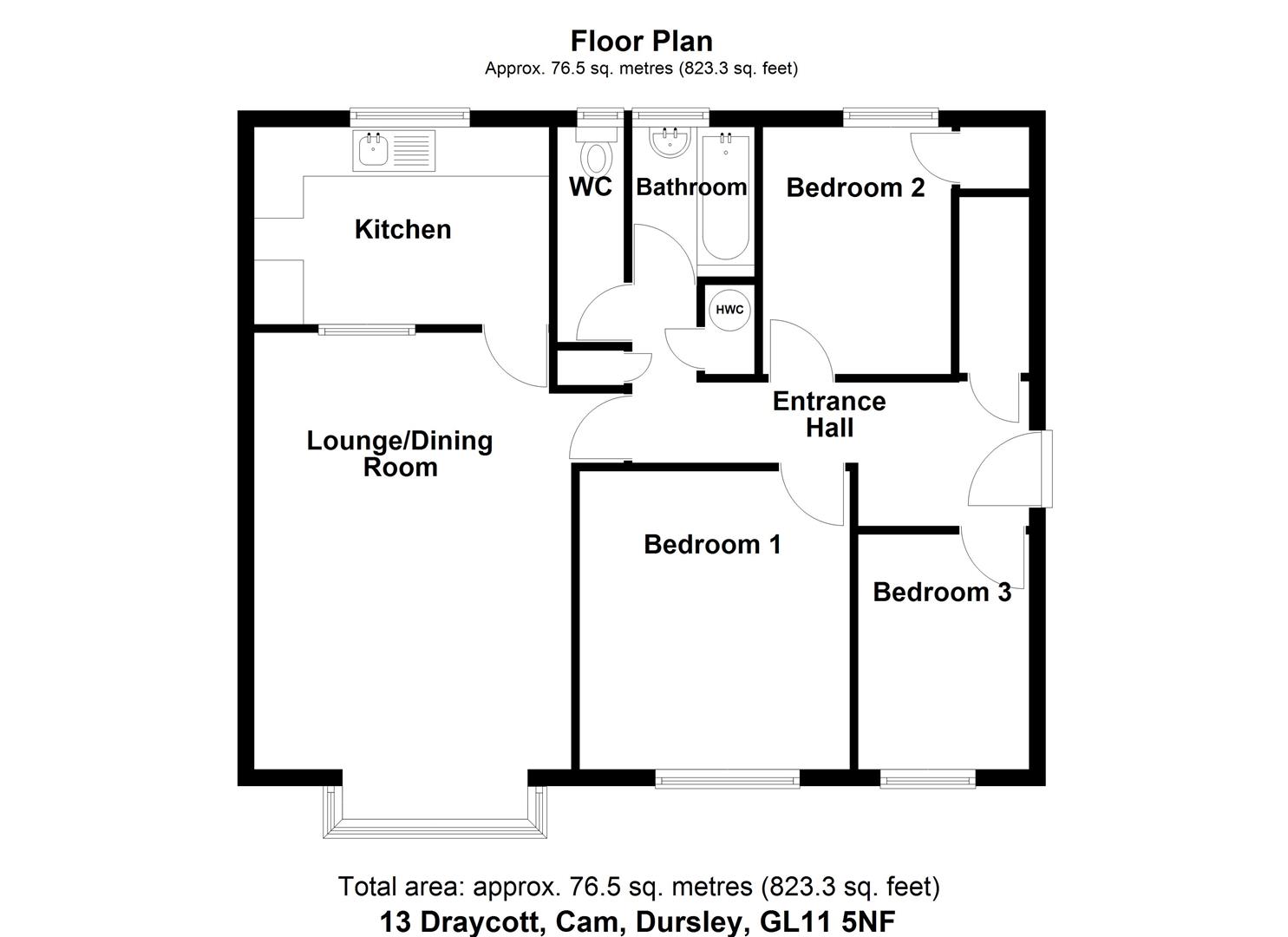 Floorplan for Draycott, Cam