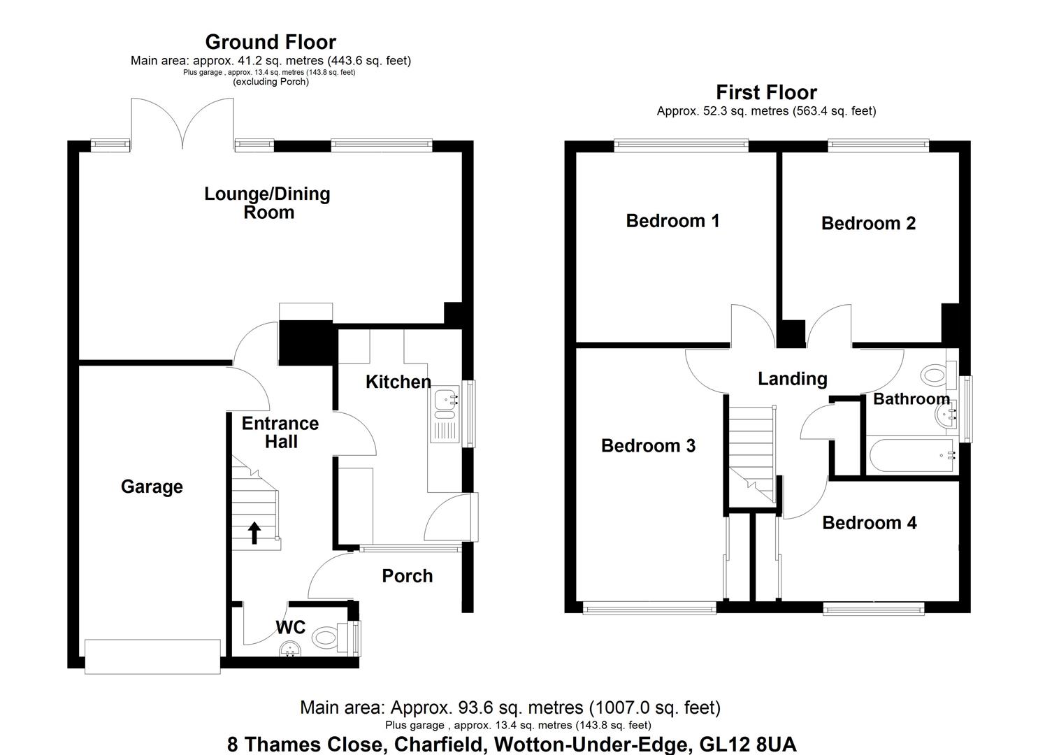Floorplan for Thames Close, Charfield, Wotton-Under-Edge