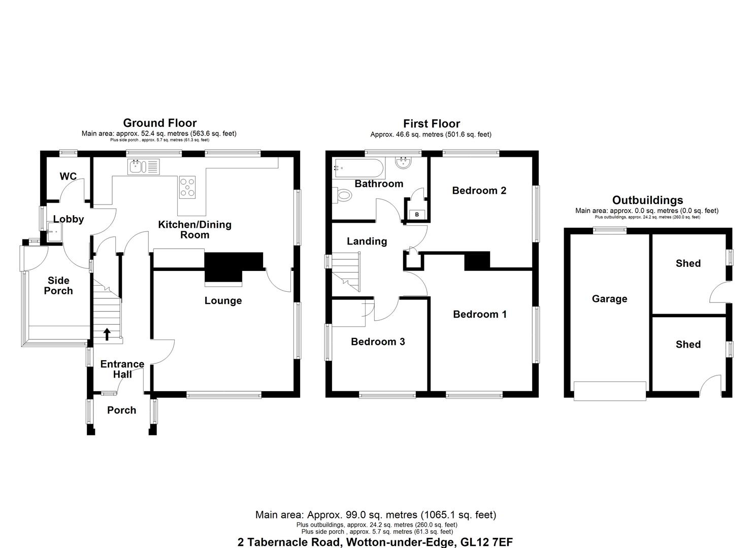 Floorplan for Tabernacle Road, Wotton-Under-Edge
