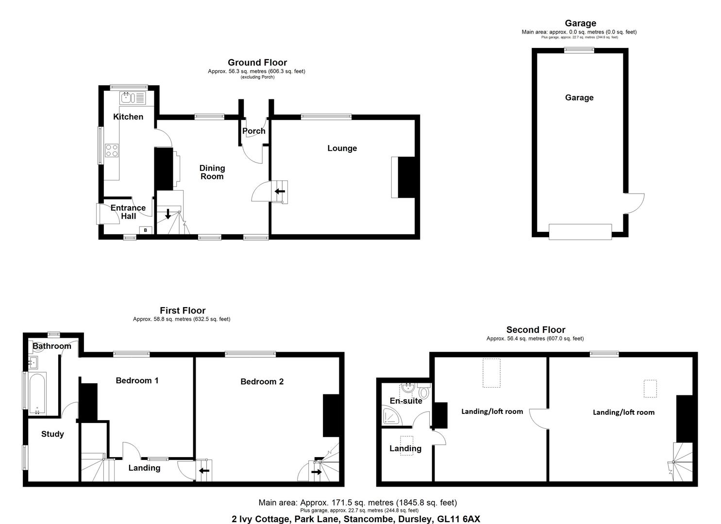 Floorplan for Park Lane, Stancombe, Dursley