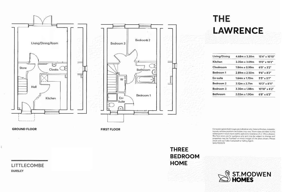 Floorplan for Lister Road, Dursley