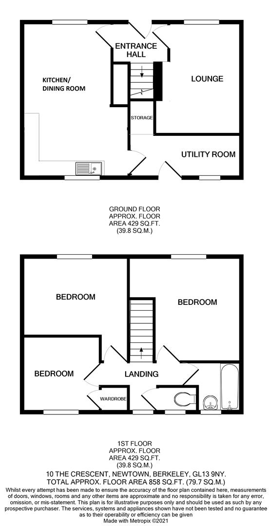 Floorplan for The Crescent, Newtown, Berkeley