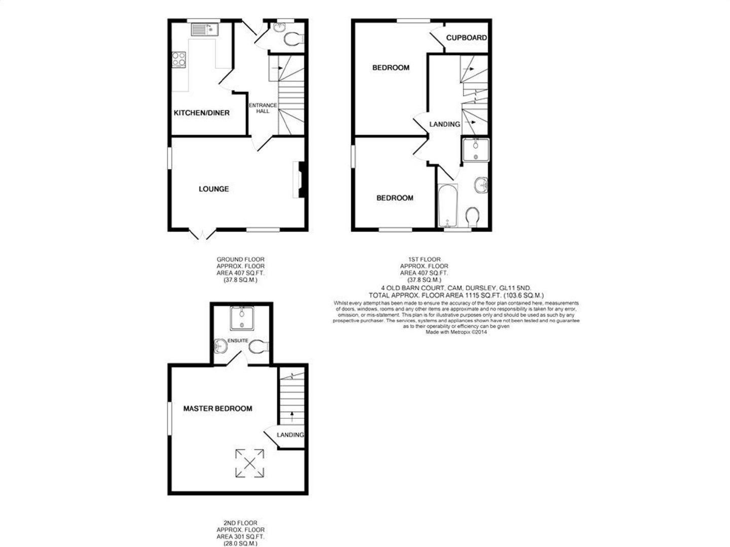 Floorplan for Old Barn Court, Cam