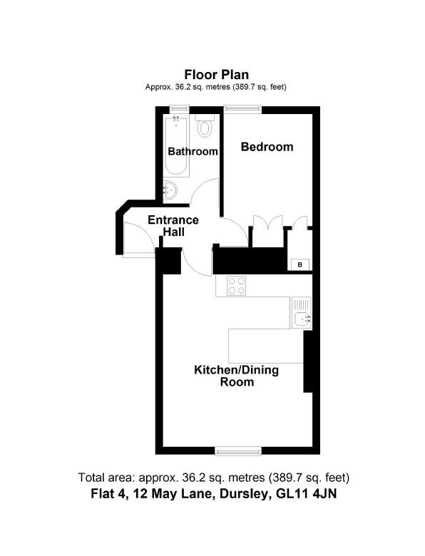 Floorplan for Flat 4, 12 May Lane, Dursley